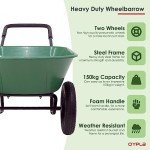 Heavy Duty 70L Garden Wheelbarrow with Pneumatic Tyre