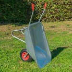 80L Steel Wheelbarrow with Easy Grip Handles