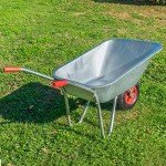 80L Steel Wheelbarrow with Easy Grip Handles