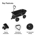 Heavy Duty Garden Cart with Tipping Function
