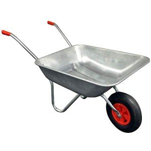 Heavy Duty 65L Steel Wheelbarrow for Gardening