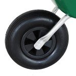 85L Green Plastic Garden Wheelbarrow with Pneumatic Tyre