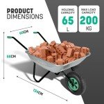 Heavy Duty 200kg Wheelbarrow with Pneumatic Tyre