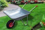 Heavy Duty 65L Steel Wheelbarrow for Gardening