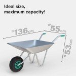 Heavy Duty 65L Wheelbarrow with Pneumatic Tyre