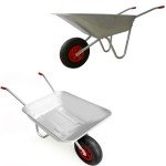 Heavy Duty 65L Galvanised Steel Wheelbarrow