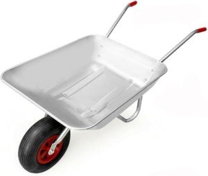 Galvanized Wheelbarrow Garden Cart with Pneumatic Tyre