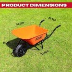 Heavy Duty 100L Wheelbarrow Cart with Strong Wheels