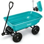 Heavy Duty 75L Wheelbarrow Cart with Tow Hitch