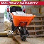 Heavy Duty 100L Wheelbarrow Cart with Strong Wheels