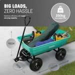 Heavy Duty 75L Wheelbarrow Cart with Tow Hitch
