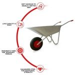 Heavy Duty 65L Galvanised Steel Wheelbarrow