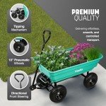 Heavy Duty 75L Wheelbarrow Cart with Tow Hitch