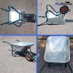 Galvanised Metal Wheelbarrow with Pneumatic Tyre - 100L