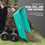 Heavy Duty 75L Wheelbarrow Cart with Tow Hitch