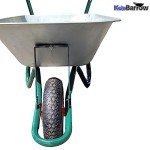 Galvanised Metal Wheelbarrow with Pneumatic Tyre - 100L