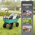 Heavy Duty 75L Wheelbarrow Cart with Tow Hitch