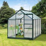 Outsunny 6x8ft Polycarbonate Greenhouse - Walk-In Design