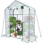 VOUNOT Walk-In Greenhouse with Roll-Up Door