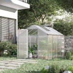 Outsunny 6x8ft Polycarbonate Walk-In Greenhouse