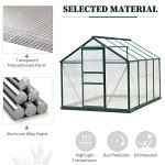 Outsunny 6x8ft Polycarbonate Greenhouse - Walk-In Design