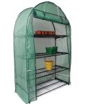 4-Tier Wide Greenhouse with Roll-Up Door