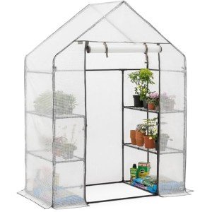 Christow Large Walk-In Greenhouse with Shelves
