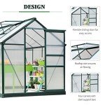 Outsunny 6x8ft Polycarbonate Greenhouse - Walk-In Design