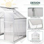 Outsunny 6x6 FT Walk-In Greenhouse with Sliding Door