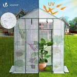 VOUNOT Walk-In Greenhouse with Roll-Up Door