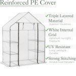 Christow Large Walk-In Greenhouse with Shelves