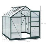 Outsunny 6x8ft Polycarbonate Greenhouse - Walk-In Design