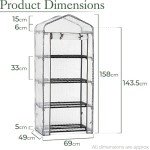 Christow 4-Tier Portable Mini Greenhouse