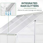 Outsunny 6x6 FT Walk-In Greenhouse with Sliding Door