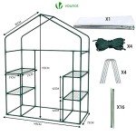 VOUNOT Walk-In Greenhouse with Roll-Up Door