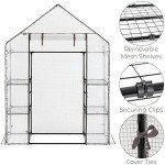 Christow Large Walk-In Greenhouse with Shelves