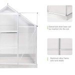 Outsunny 6x6 FT Walk-In Greenhouse with Sliding Door