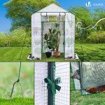 VOUNOT Walk-In Greenhouse with Roll-Up Door