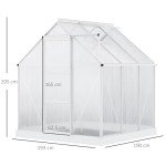Outsunny 6x6 FT Walk-In Greenhouse with Sliding Door