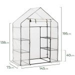 Christow Large Walk-In Greenhouse with Shelves
