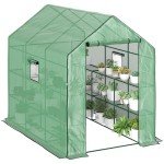 Outsunny 3-Tier Walk-In Greenhouse with Mesh Windows