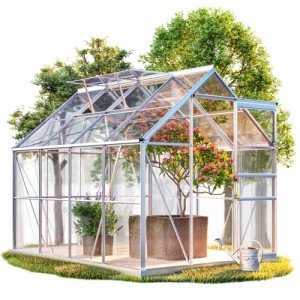 Gardebruk® 6x8ft 'Sunlight' Polycarbonate Greenhouse
