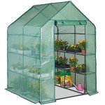 VonHaus Walk-In Greenhouse with 8 Shelves
