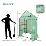 Walk-In Greenhouse with 6 Shelves and Cover