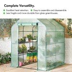 VonHaus Walk-In Greenhouse with 8 Shelves