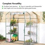 VonHaus Compact Walk-In Greenhouse with 6 Shelves
