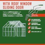 Gardebruk® 6x8ft 'Sunlight' Polycarbonate Greenhouse