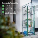 VonHaus 4 Tier Mini Greenhouse with Zip Door