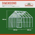 Gardebruk® 6x8ft 'Sunlight' Polycarbonate Greenhouse
