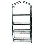 4-Tier Portable Greenhouse with Roll-Up Cover